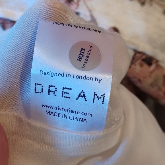 SISTER JANE M Dream Pink Black Floral Jacquard Ruffle Dress Mini Tiered Lux Puff - Picture 14 of 15